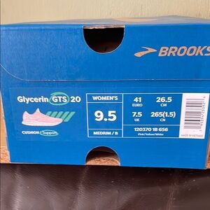 Brooks Glycerin GTS 20 Pink Yellow Athletic Shoes